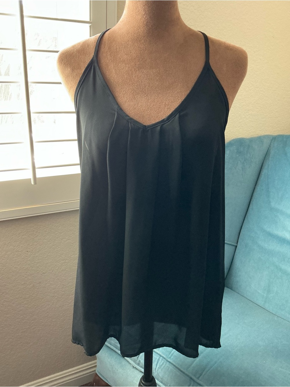 Bellatrix Black V-Neck Spaghetti Strap Camisole
